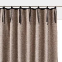 Штора С завязками и плетеным эффектом Pirjo 350 x 135 см каштановый LA REDOUTE INTERIEURS  фото, kupilegko.ru